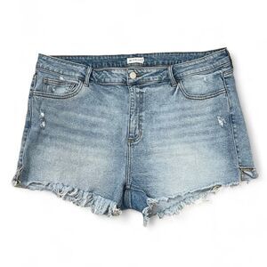 Ms CELLO Denim High Rise Stretch Short, Size 3X   3XL